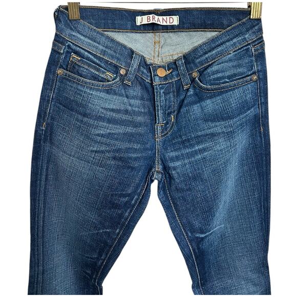 J Brand Jeans Size 25 Low Rise Pencil Leg Dark Fashion Wash 32" Inseam - Picture 8 of 9